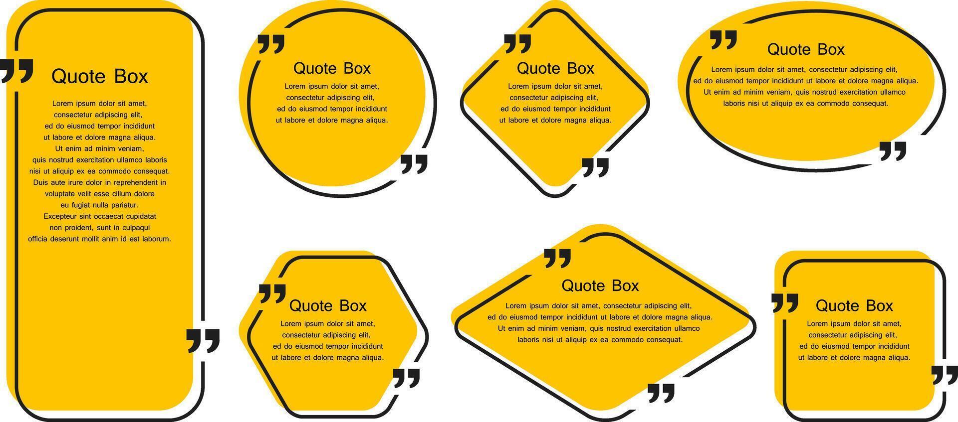 Set of empty speech and quote bubbles vector