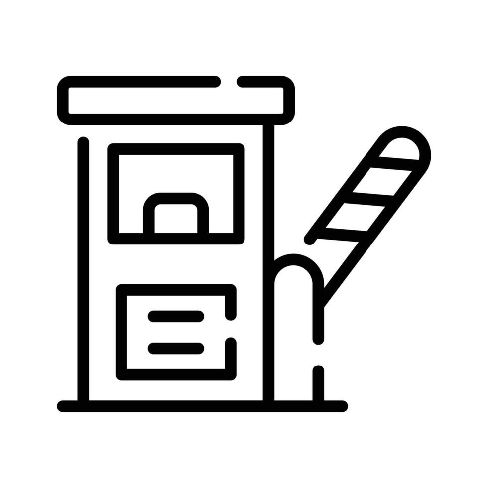 Have a look at this linear icon for checkpoint gate system vector