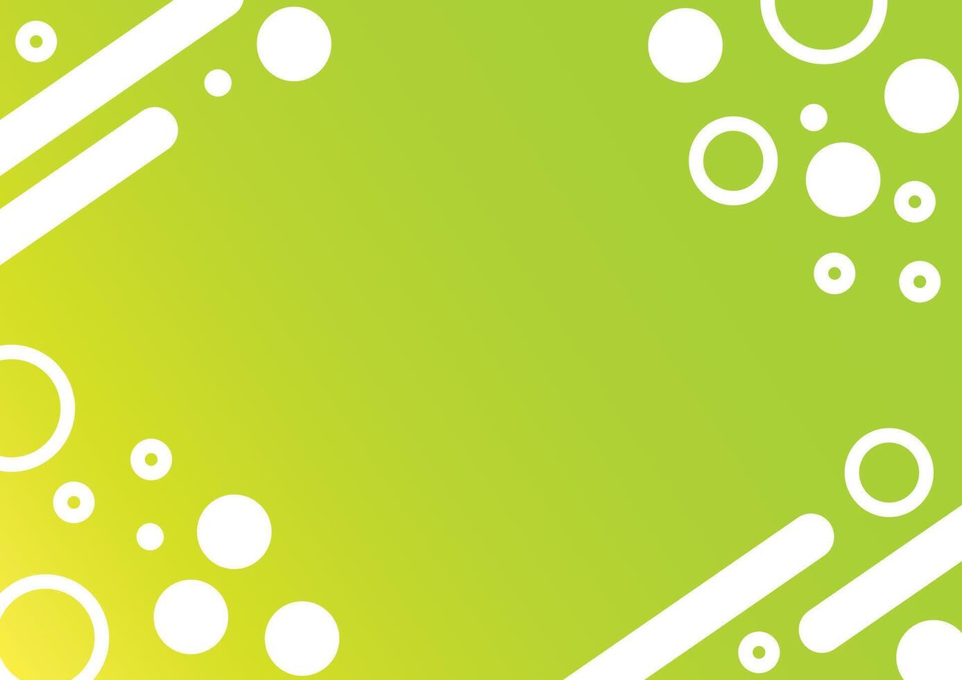 Abstract Green Background with White Circles and Lines vector