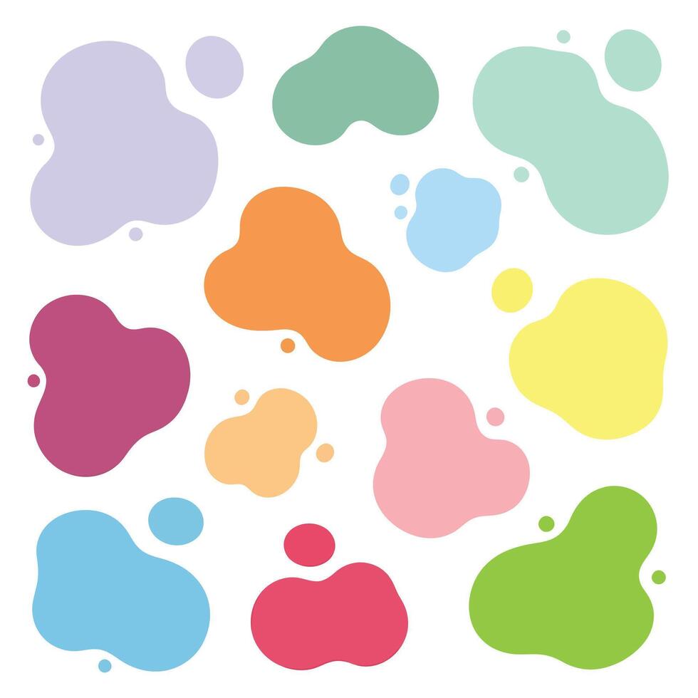 Playful pastel blobs and dots create a modern, vibrant background for eye-catching design projects vector