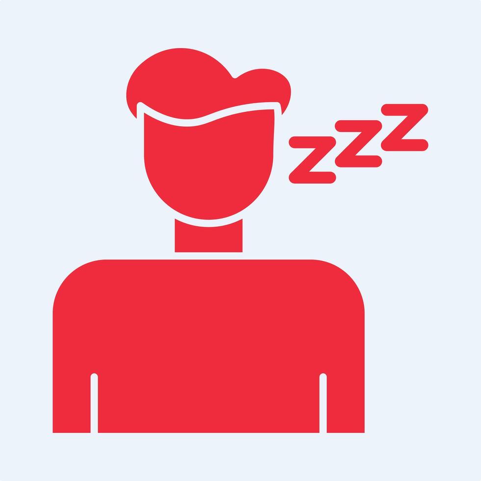 Lazy symbol trendy artwork useful Illustration red design gorgeous colorful background vector