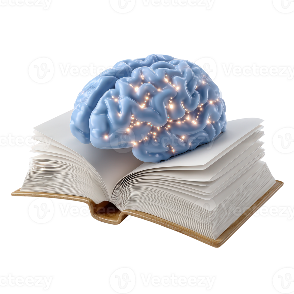 Brain Concept Merging with Open Book Symbolizing Knowledge and Learning png