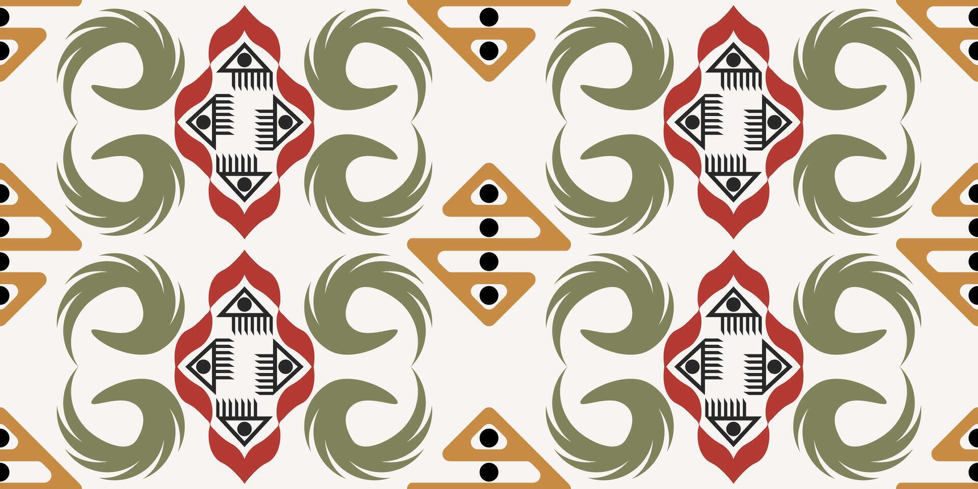 Abstract geometric motif with bold symmetrical repeat, Symbolic modern elements for artistic surface applications. vector