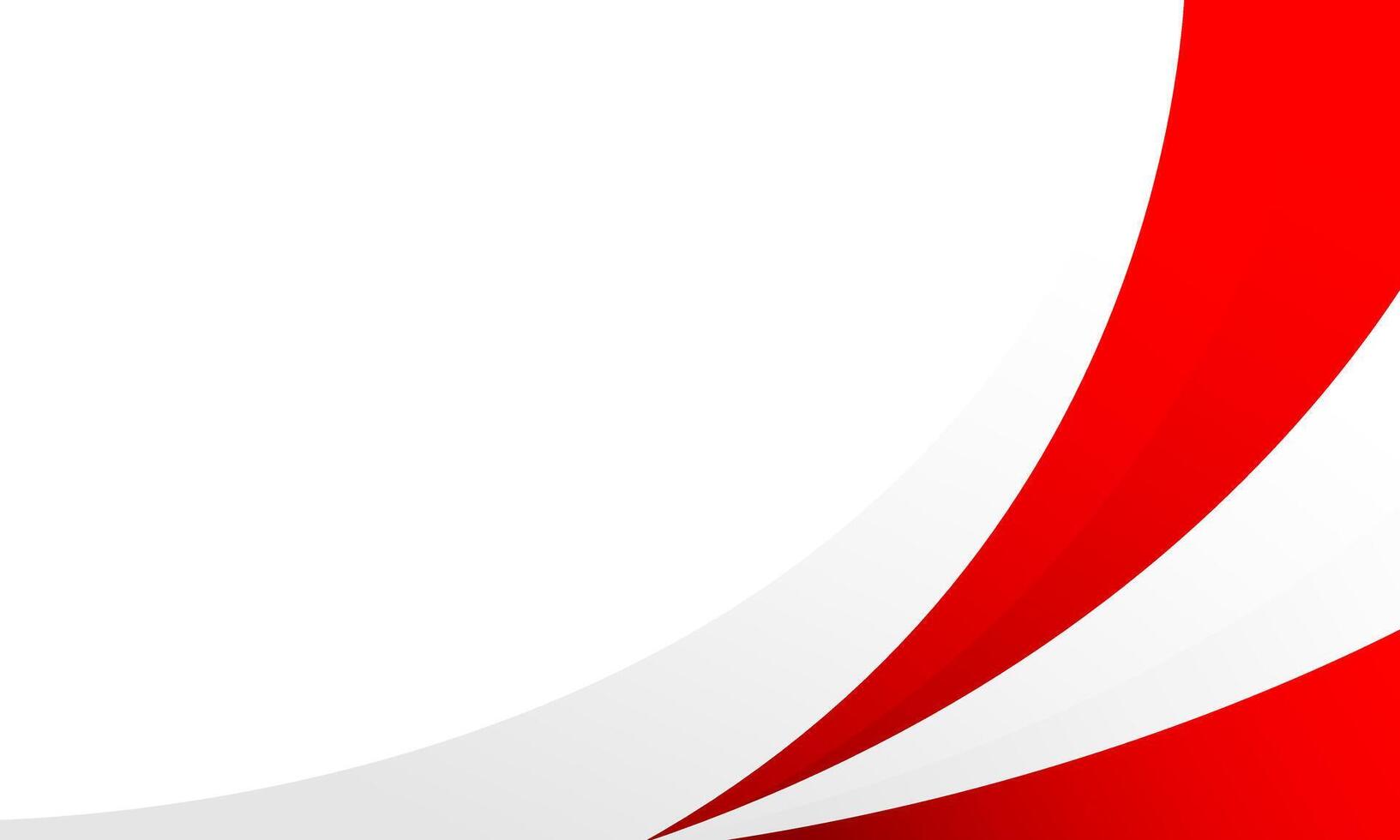 Abstract red and white curve background vector