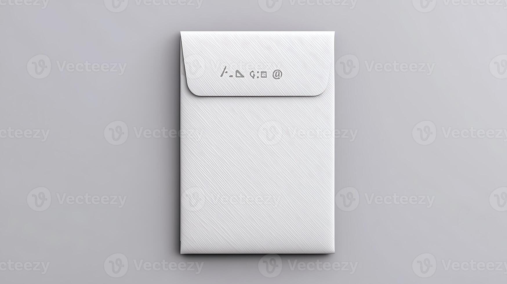 Minimalistic white envelope on a smooth surface with subtle texture and no visible markings photo