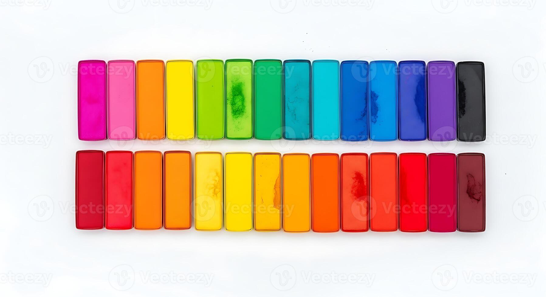 Vibrant Spectrum A Harmonious Display of Rectangular Colorful Bars in a Pleasing Rainbow Arrangement that Evokes Joy and photo