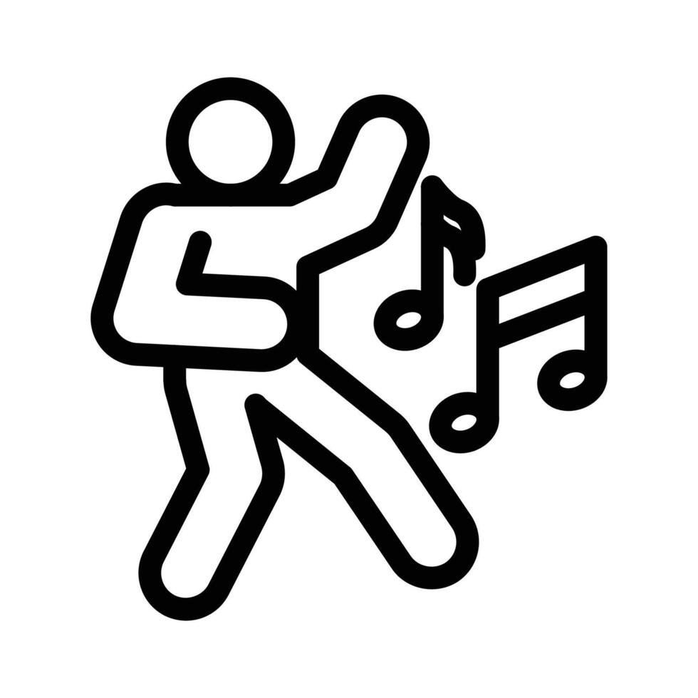 dancer outline icon design good for web or mobile app vector