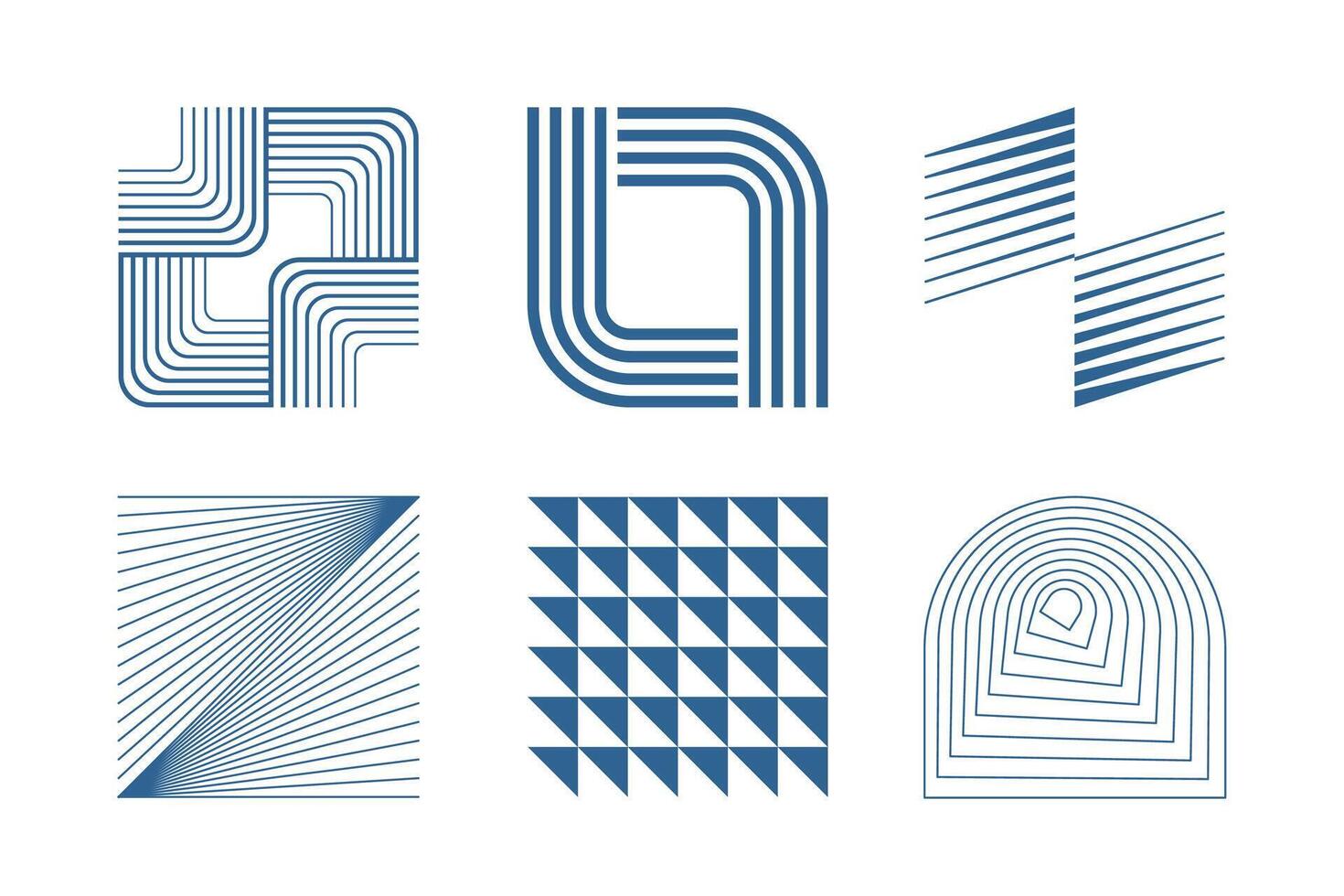 Geometric Abstract Line and Shape Element vector