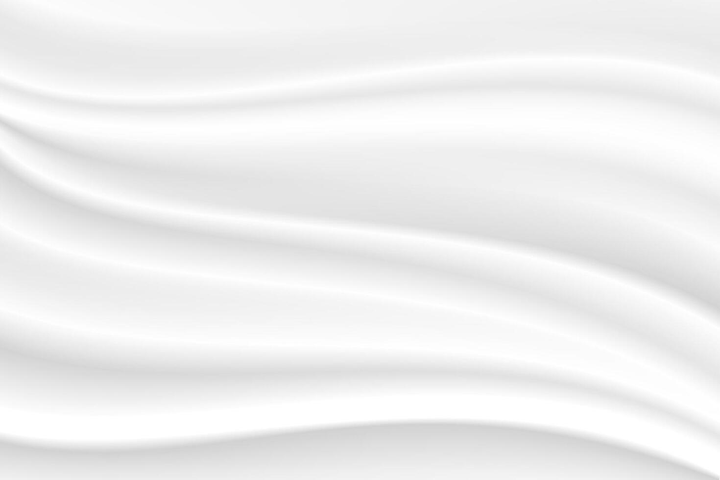 silk cloth fabric wave overlapping with light and shadow. white and gray abstract texture background and copy space for web design vector