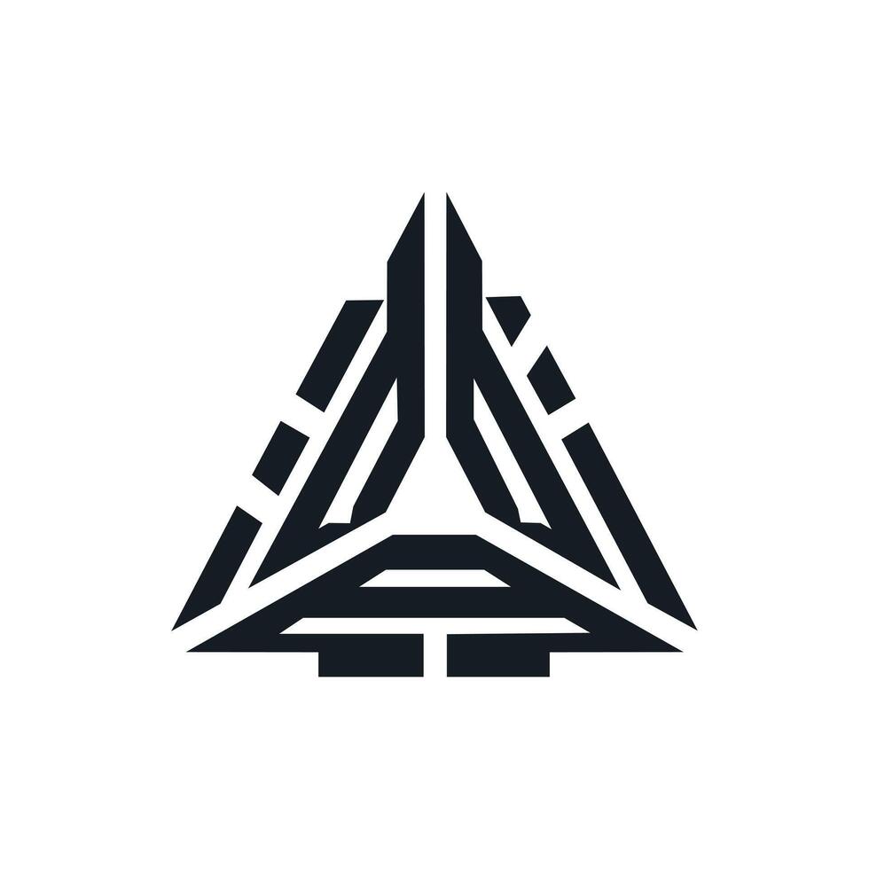 Abstract Geometric Badge with Angular Design on White Background vector