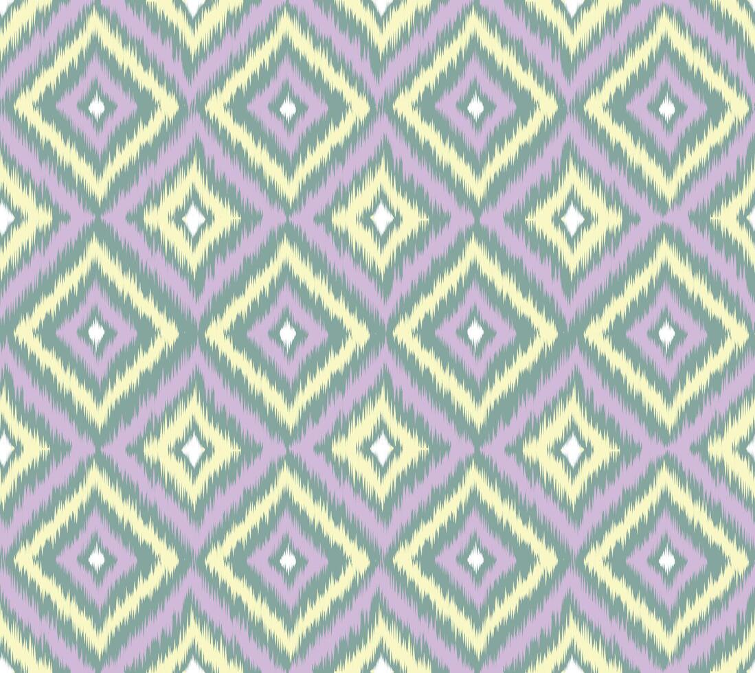 Seamless pattern with diagonal geometric line ornament in boho style. Traditional ikat fabric Rough Chevron Decorative Background vector