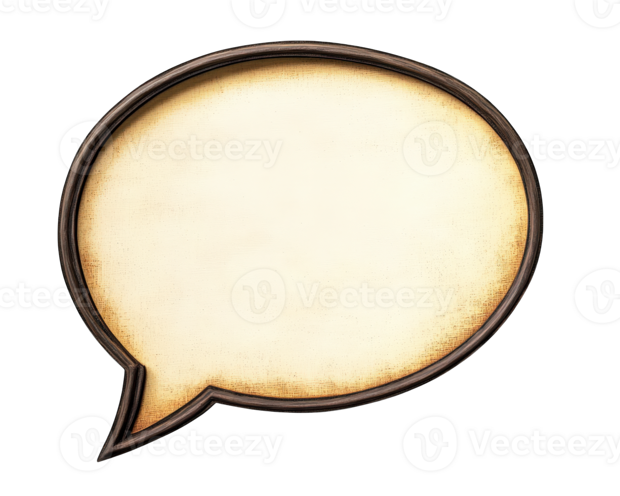 blank speech bubble sign on textured background, perfect for adding text or messages. Ideal for creative projects and communication designs png