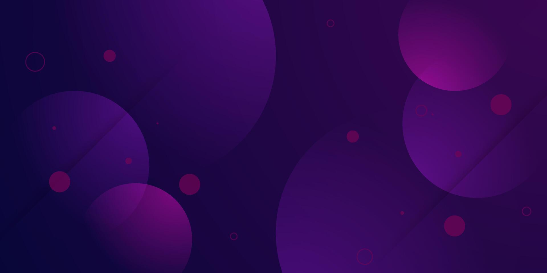 Abstract dark purple landing page background. Simple circle pattern element banner design. vector