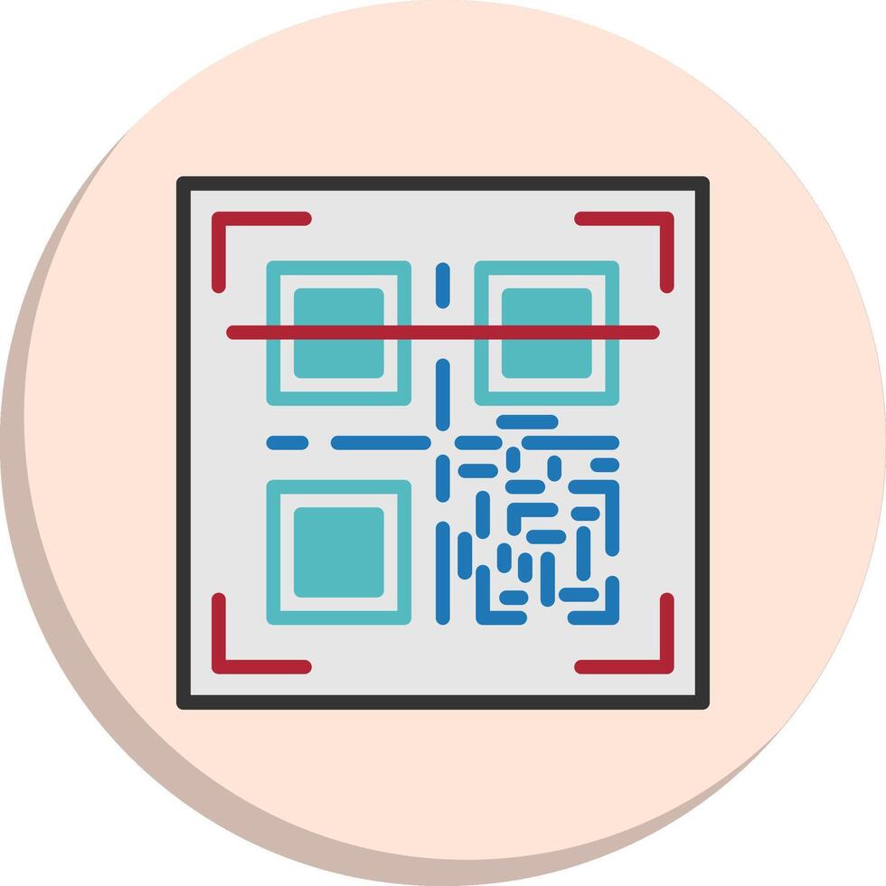 Qr Code Bold App Interface Icon vector