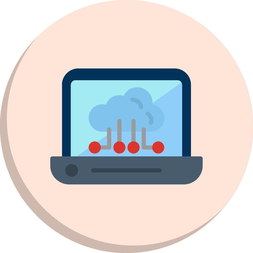 Cloud Computing Futuristic App Badge 3D Interface Shape Design vector