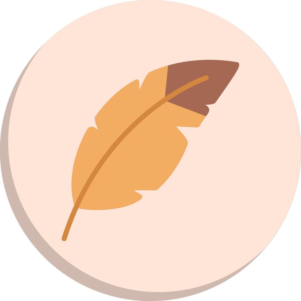 Feather Outlined Concept Piece Minimal UI Graphic Set vector