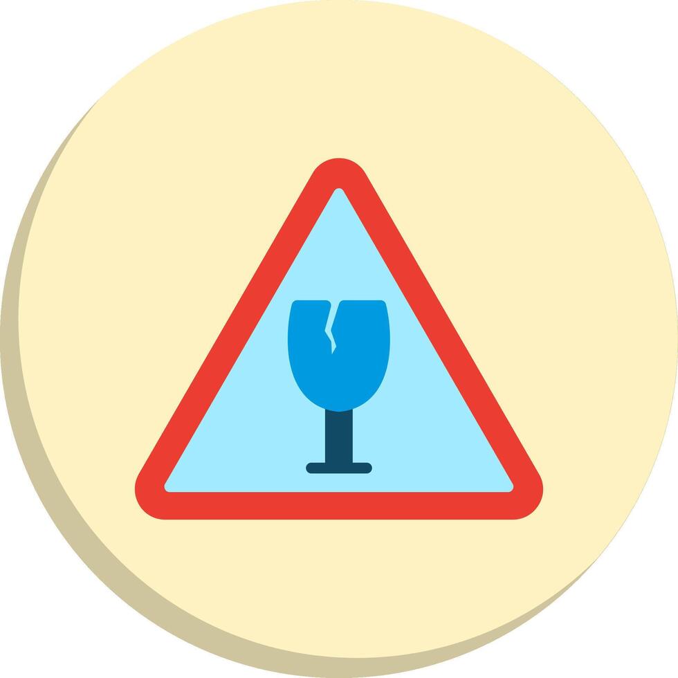 Fragile. Color Block Badge Set vector