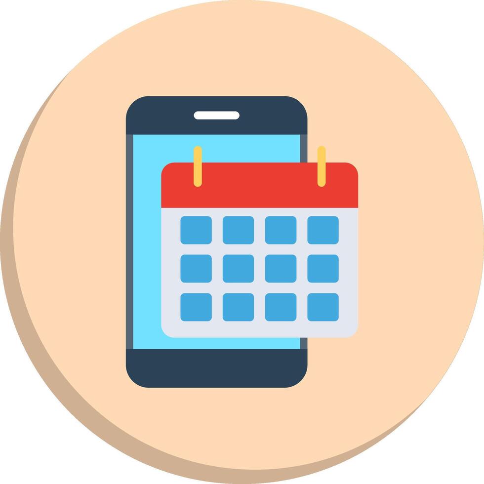 Calendar Minimal Art Object App-Based UI Graphic Kit vector