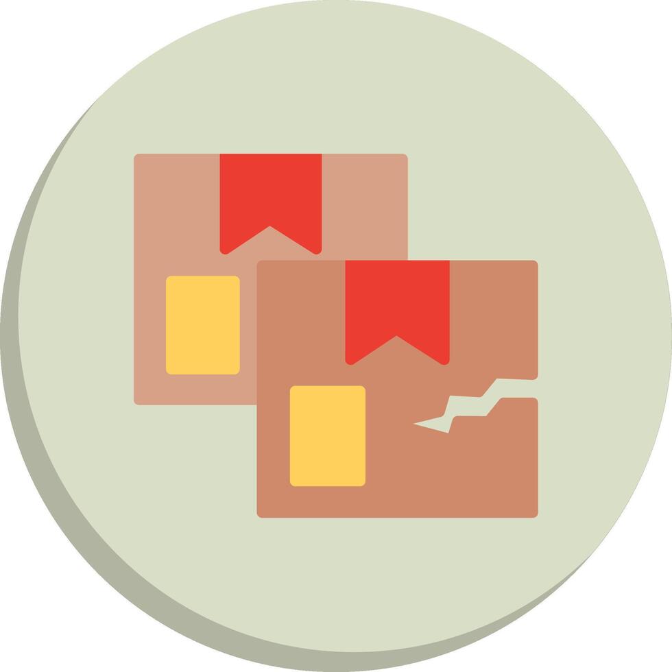 Damaged Package Modular Form Clean UI Concept Icons vector