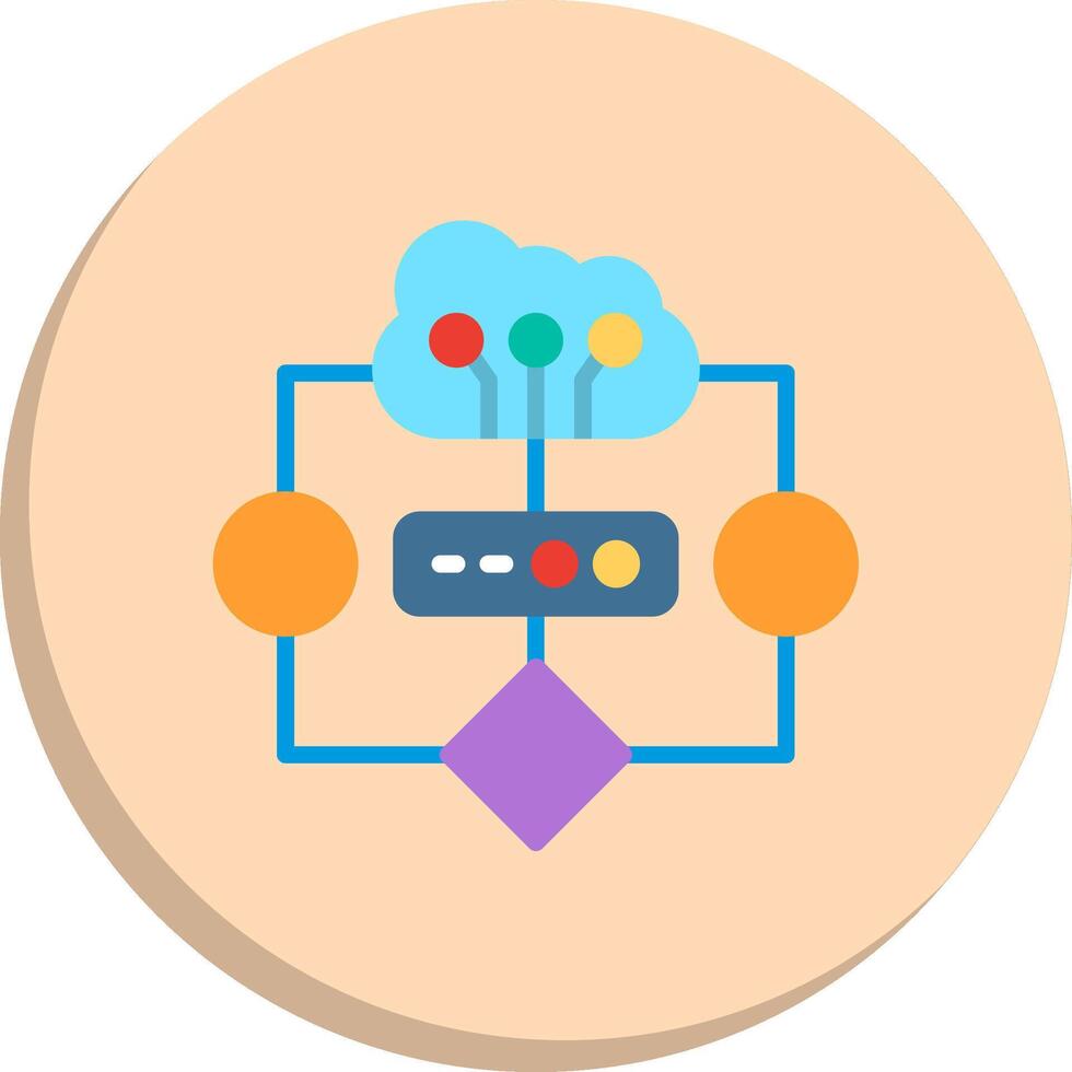 Cloud Computing Digital Outline Piece Sleek Visual Mark Bundle vector