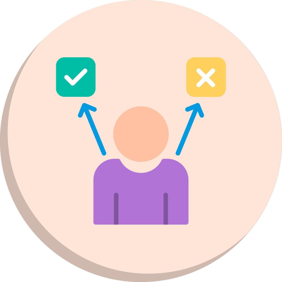 Decision Flat UI Form Set vector