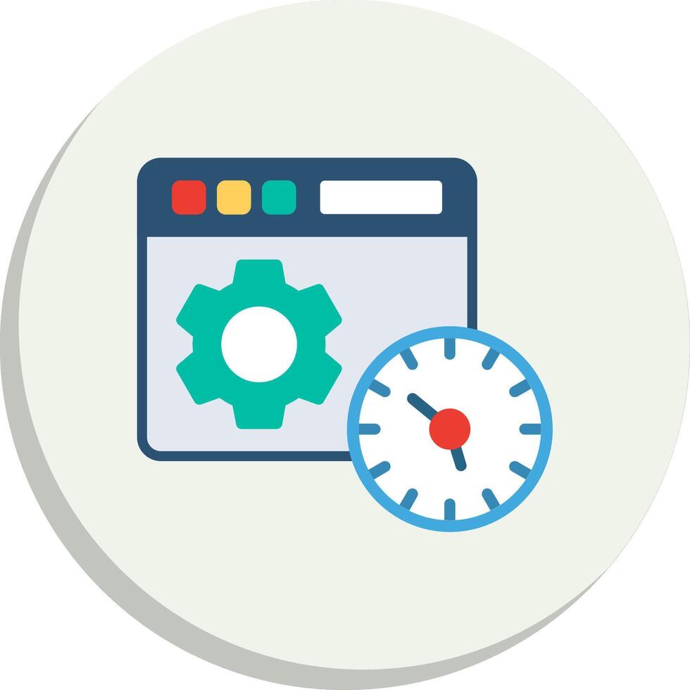 Time management Digital Outline Piece Gradient Color Form Pack vector