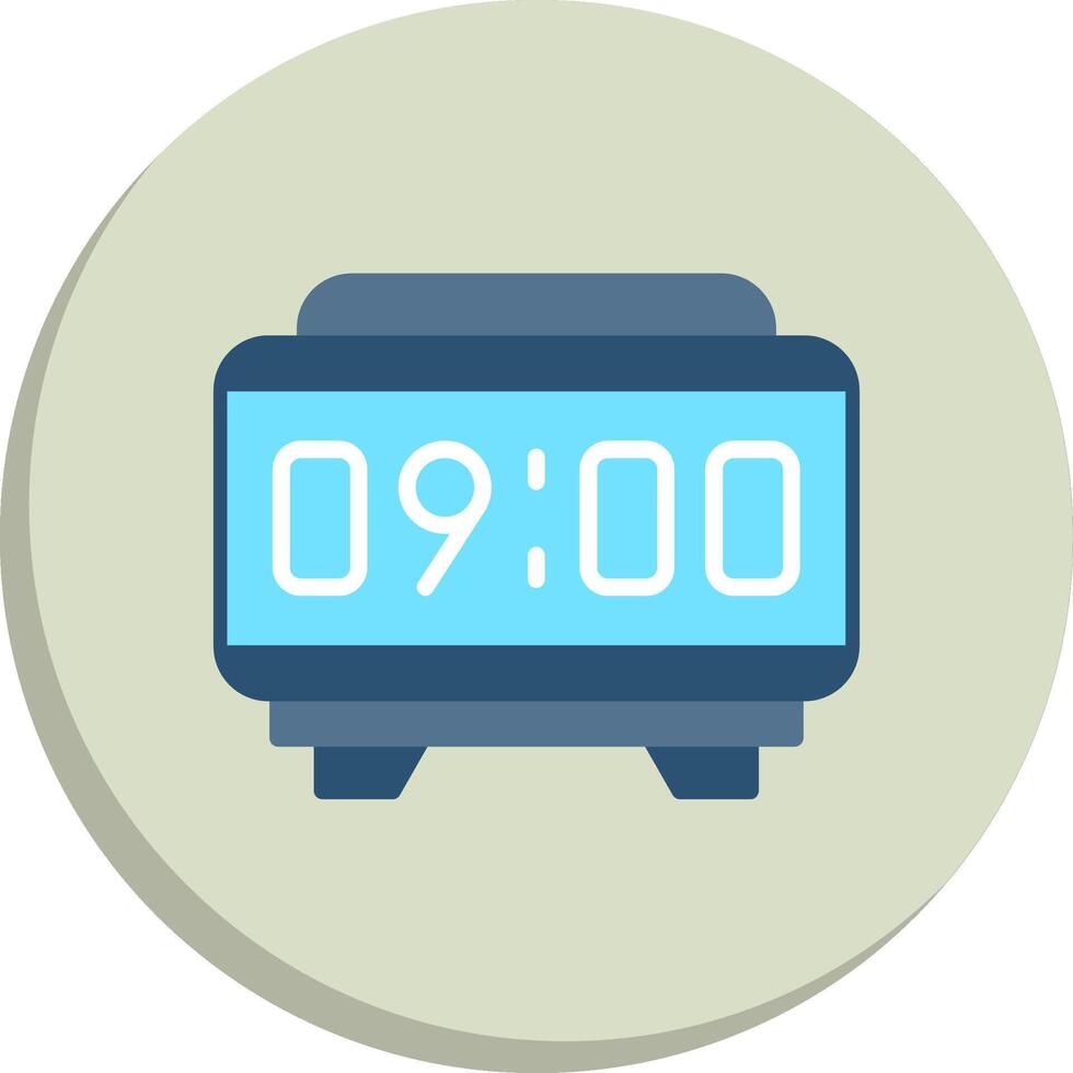 Digital Clock Smooth UI Symbol Set vector