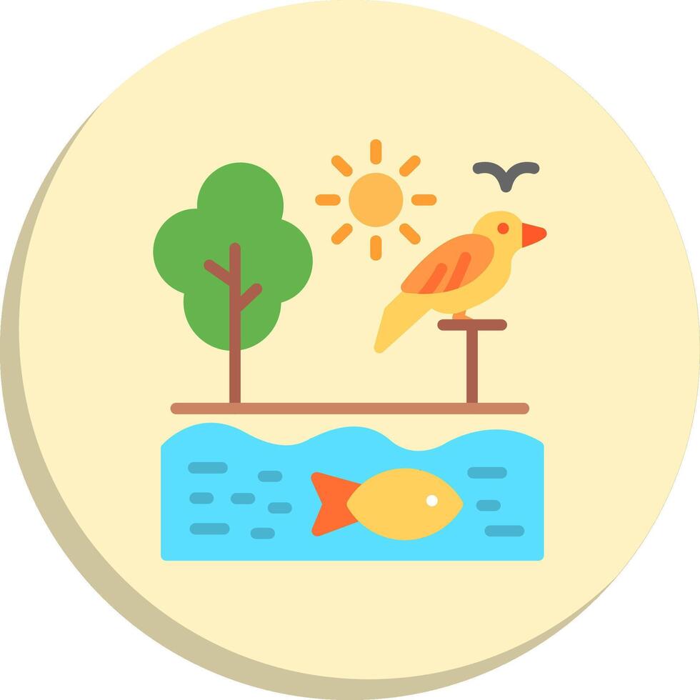 Ecosystem Outlined Concept Piece Sharp Edge Visual Design vector