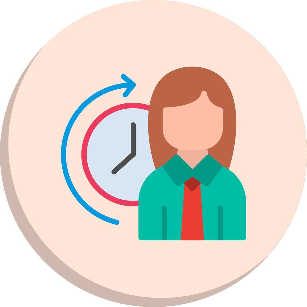 Working hours Outlined Concept Piece Minimal Art Object Icons vector