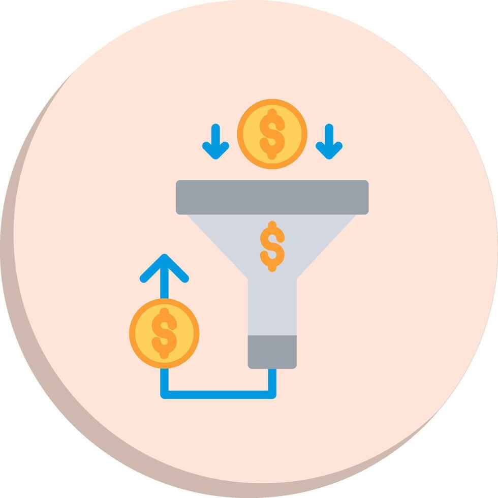 Sales PipeLine Two Colour Modern Interface Badge Series vector