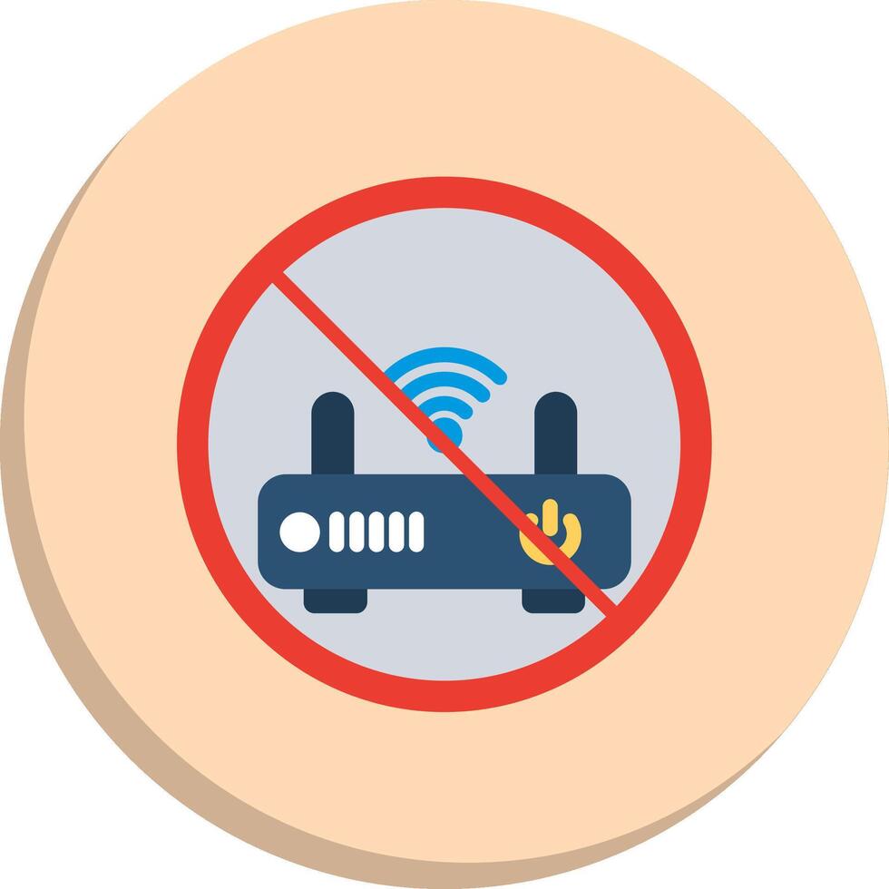 No Router Sharp Edge Visual Design vector