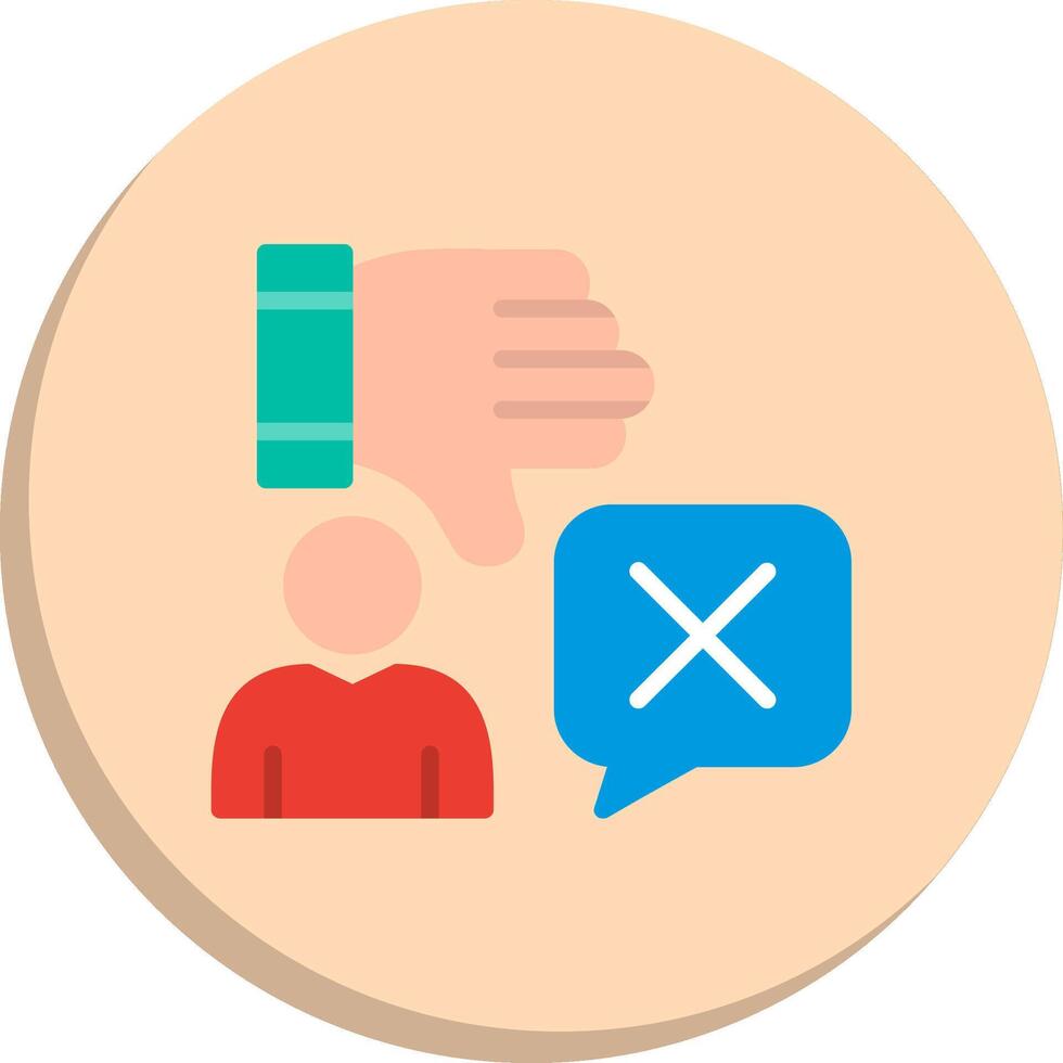 Negative vote Modern Tech Object Series vector