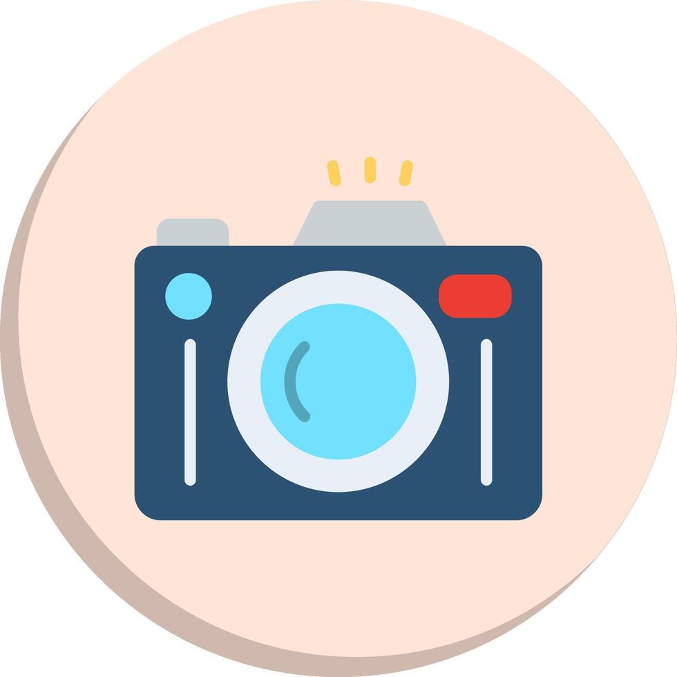 Camera Thin Graphic Shape Color Stroke Symbol Set vector