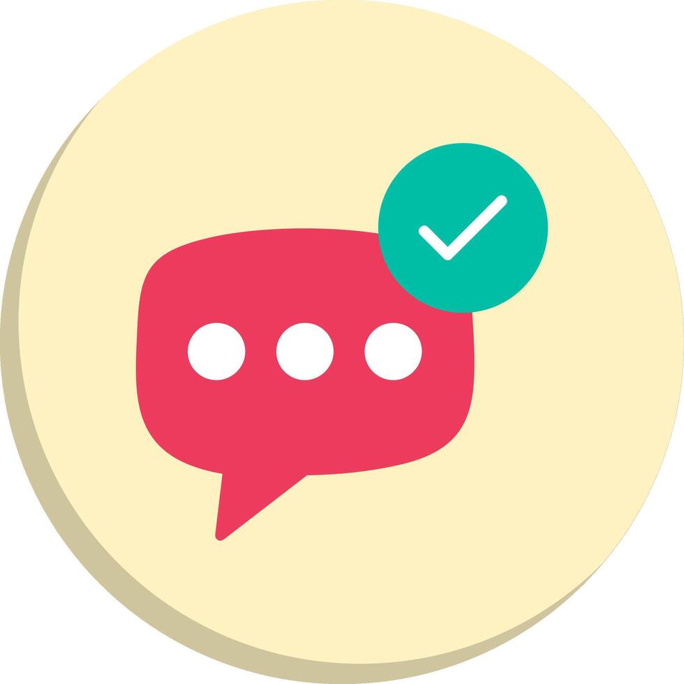 Approve Gradient Themed Symbol Shadowed Flat Design Pack vector