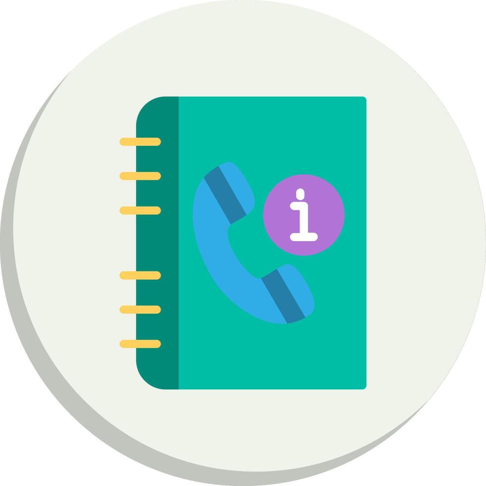 Phone Book Vibrant Visual Object Modern Color Symbol Set vector