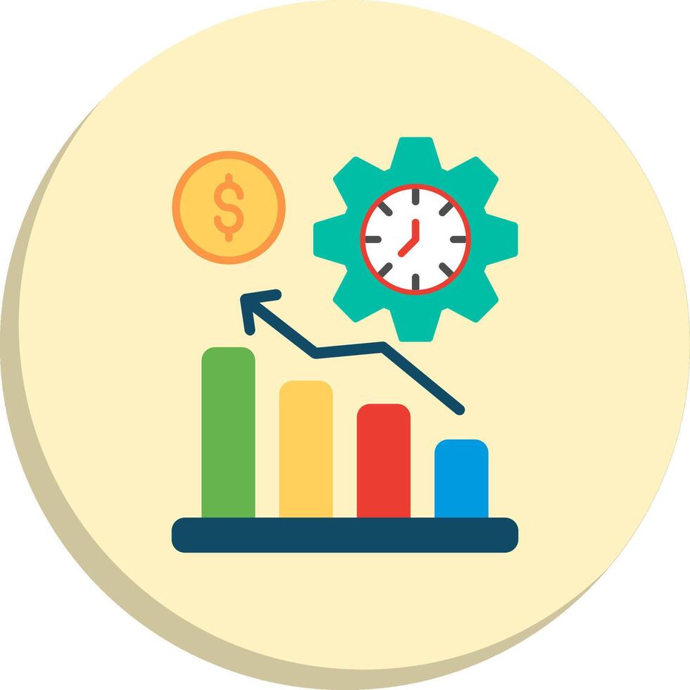 Efficiency Flat UI Form Set vector