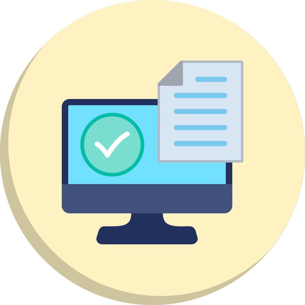 Computer Simplified Line Mark Flat Design Piece Series vector