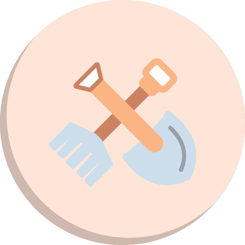 Garden Tools Monotone Sketch Design 3D Interface Shape Design vector