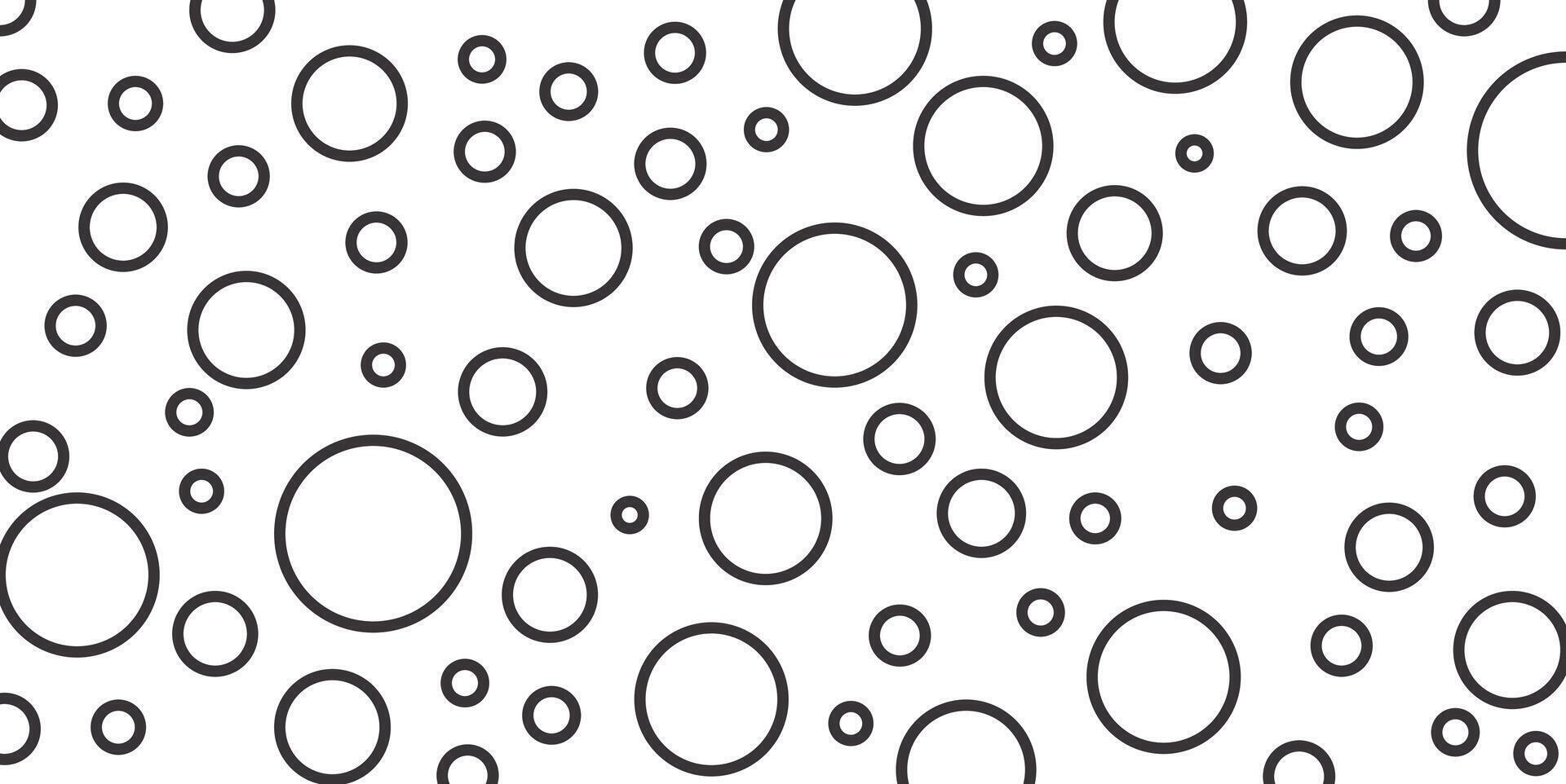Black and white line polka dot background. Polka dot line pattern.circle pattern vector