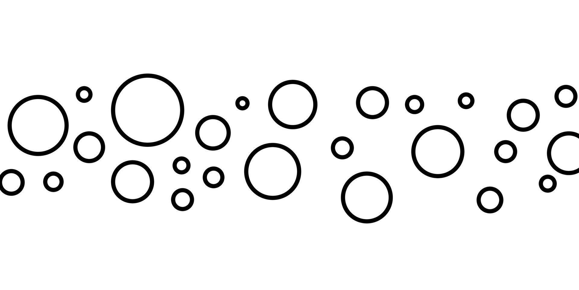 Black and white line polka dot background with blank area for text. Polka dot line pattern template background.circle pattern,frame vector