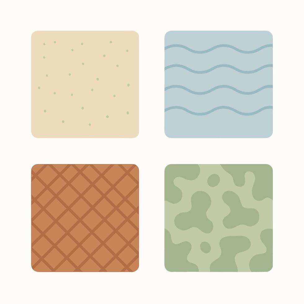 Simple Flat Design Square Textile Surface Structure Texture Pattern vector