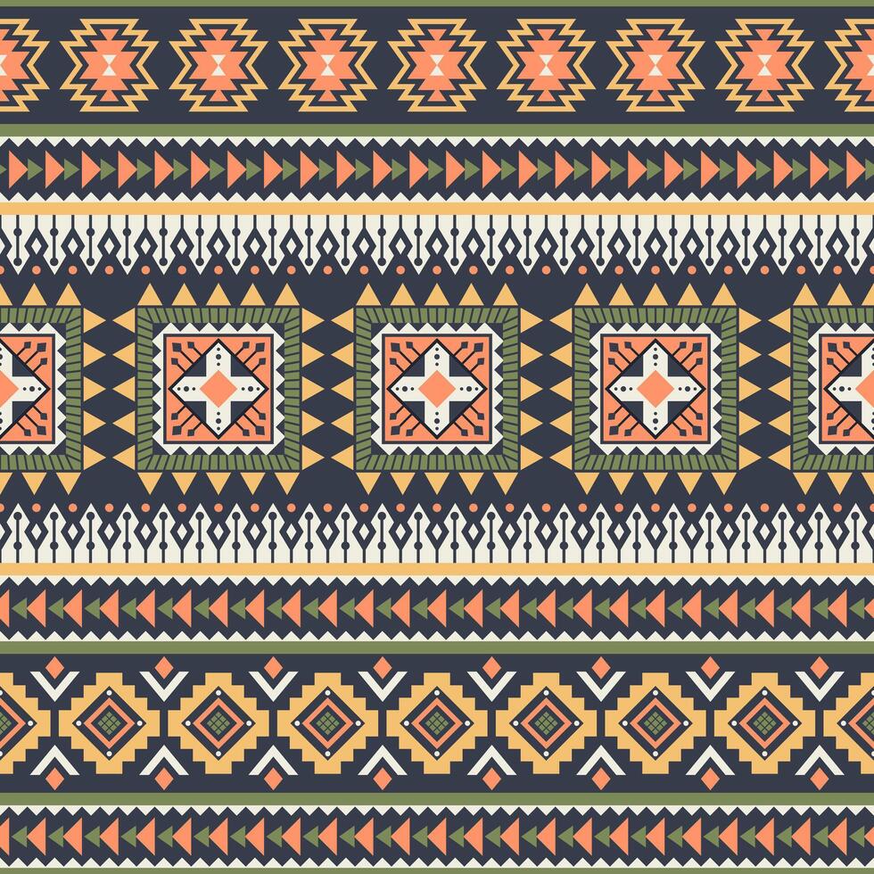 Tribal striped seamless pattern. Aztec geometric, background. Can be used in textile design, web design for making of clothes, accessories, decorative paper, wrapping, envelope, backpacks, etc. vector