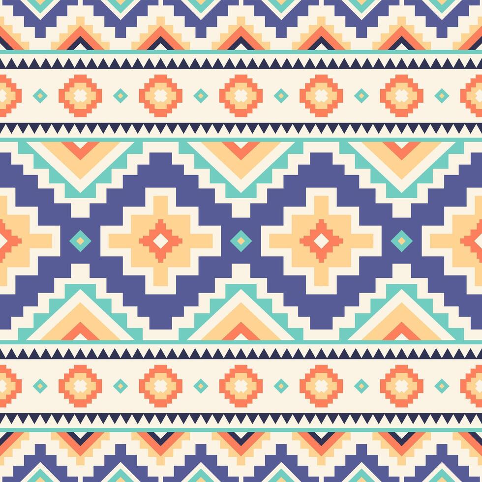 Tribal striped seamless pattern. Aztec geometric background, this can be used in textile design, web design for making of clothes, accessories, decorative paper, wrapping, backpacks, etc. vector