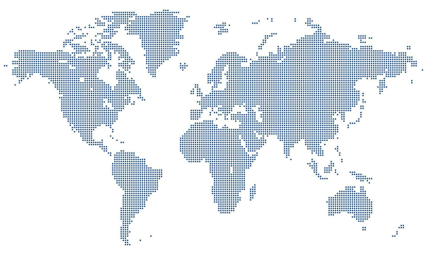 Dotted global map featuring a photograph of planet earth in pixel format. Used in transportation and worldwide commercial enterprise visuals for high tech shows. vector