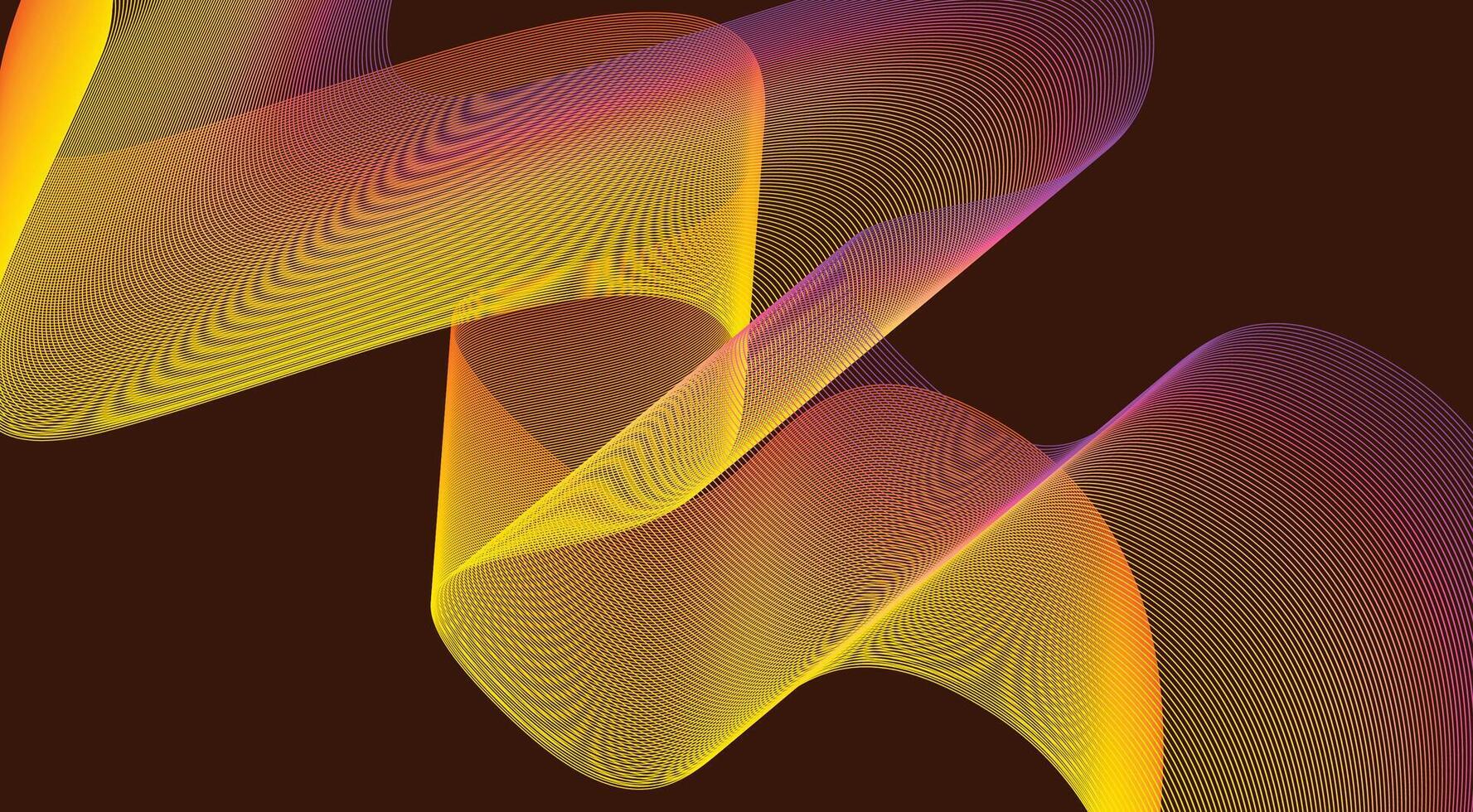 Blend Wavy Curved Background Brown Gradient Design Abstract Illustration vector