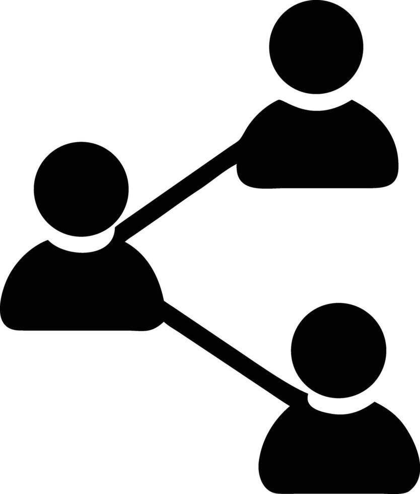 Social Network or Work Networking Icon with People and Diagrams vector