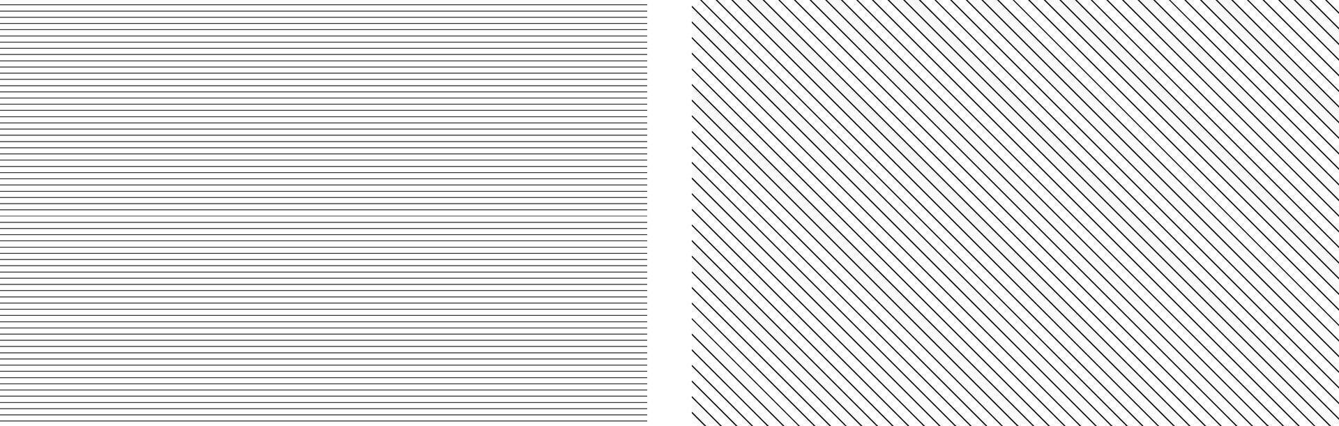 Parallel Line Orientations Horizontal vs Diagonal Geometry Design vector