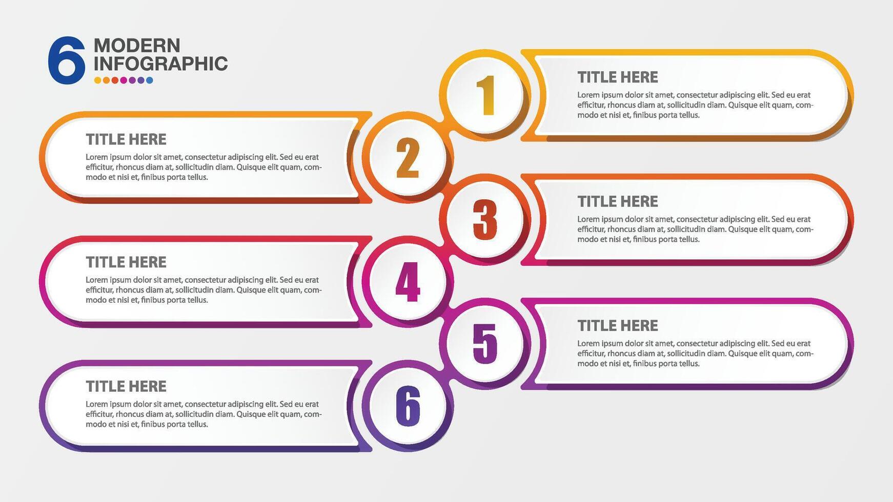 Infographic design with circle infographic template design and number, 6 options or steps. vector