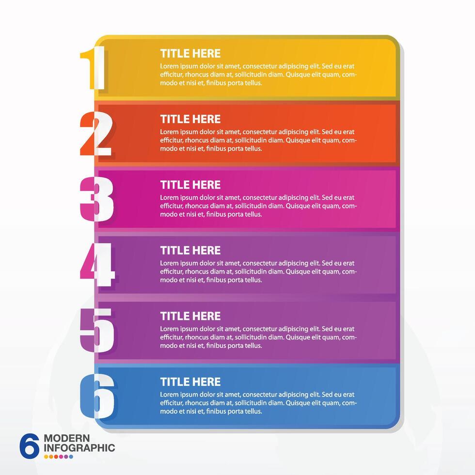 Infographic design with square infographic template design and number, 6 options or steps. vector