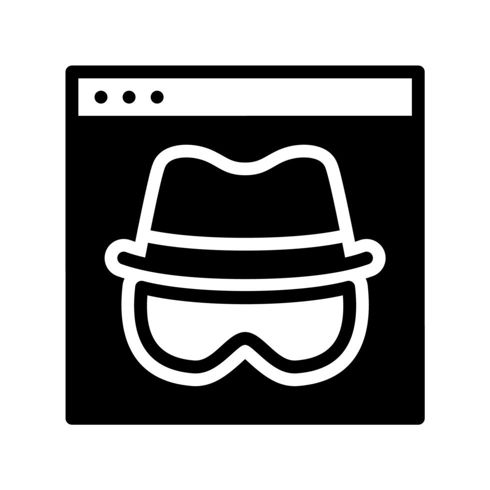 Incognito Mode. Private Browse for Secure Internet Session vector